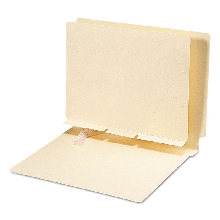 Smead™ Self-Adhesive Folder Dividers for Top/End Tab Folders, Prepunched for Fasteners, 1 Fastener, Letter Size, Manila, 100/Box (SMD68021)