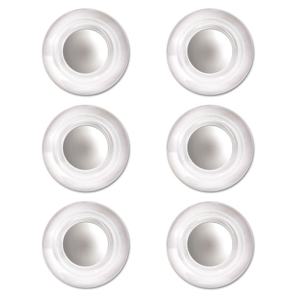 Quartet® Glass Magnets, Large, Clear, 0.45" Diameter, 6/Pack (QRT85391)