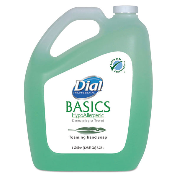 Dial® Professional Basics Hypoallergenic Foaming Hand Wash, Honeysuckle, 1 gal, 4/Carton (DIA98612CT)