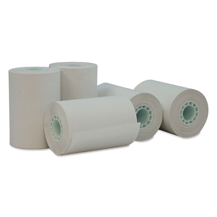 Universal® Direct Thermal Print Paper Rolls, 0.5" Core, 2.25" x 55 ft, White, 50/Carton (UNV35766)