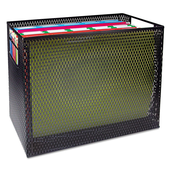 Artistic® Urban Collection Punched Metal Desktop File, 1 Section, Letter to Legal Size Files, 13" x 5.75" x 10.75", Black (AOPART20010) Each