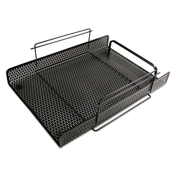 Artistic® Urban Collection Punched Metal Letter Tray, 1 Section, Letter Size Files, 10" x 13.75" x 3.5", Black (AOPART20002) Each