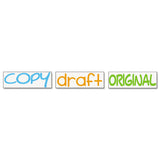 Trodat® Interlocking Stack Stamp, COPY, DRAFT, ORIGINAL, 1.81" x 0.63", Assorted Fluorescent Ink (USS8801) Each