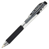 Pentel® WOW! Gel Pen Bonus Pack, Retractable, Medium 0.7 mm, Black Ink, Clear/Black Barrel, 24/Pack (PENK437ASW2) Pack of 24
