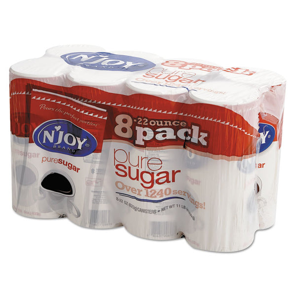 N'Joy Pure Sugar Cane, 22 oz Canisters, 8/Pack (NJO827820)