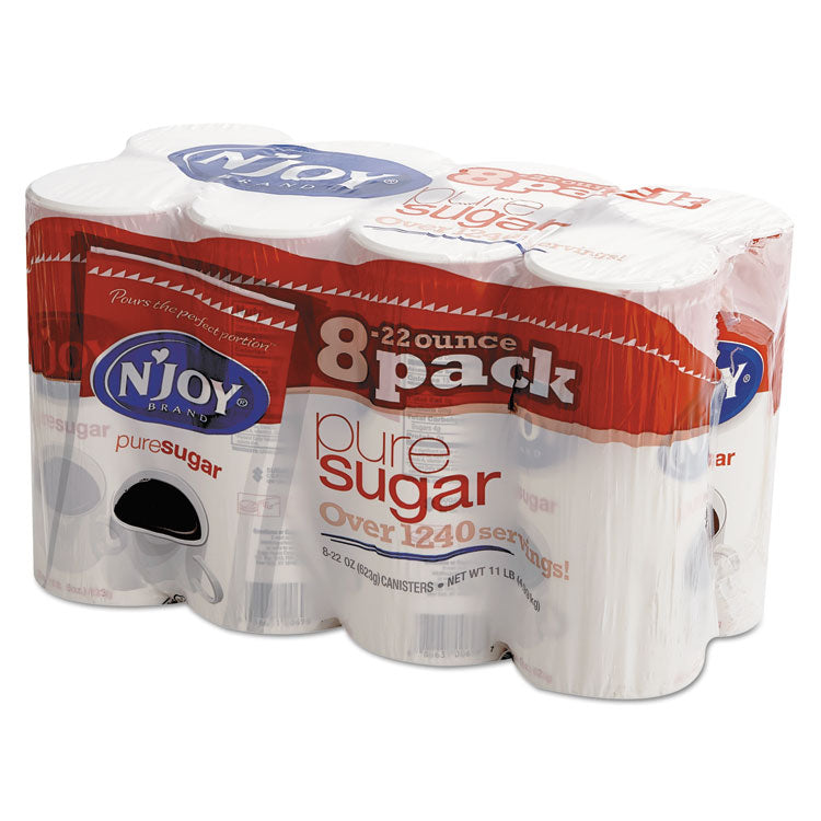 N'Joy Pure Sugar Cane, 22 oz Canisters, 8/Pack (NJO827820)