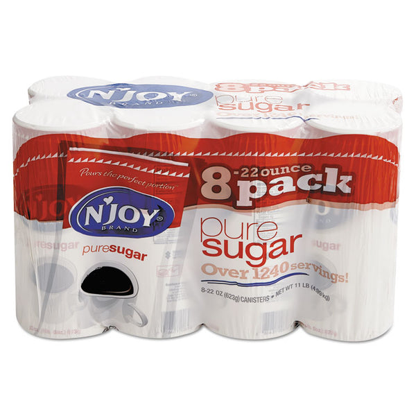N'Joy Pure Sugar Cane, 22 oz Canisters, 8/Pack (NJO827820)