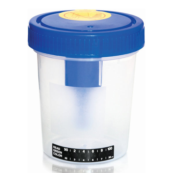 McKesson Urine Specimen Container with Integrated Transfer Device 120 mL (4 oz.) Screw Cap Patient Information Sterile (1151455_EA) 1/EA