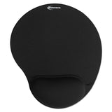 Innovera® Mouse Pad with Fabric-Covered Gel Wrist Rest, 10.37 x 8.87, Black (IVR50448) Each