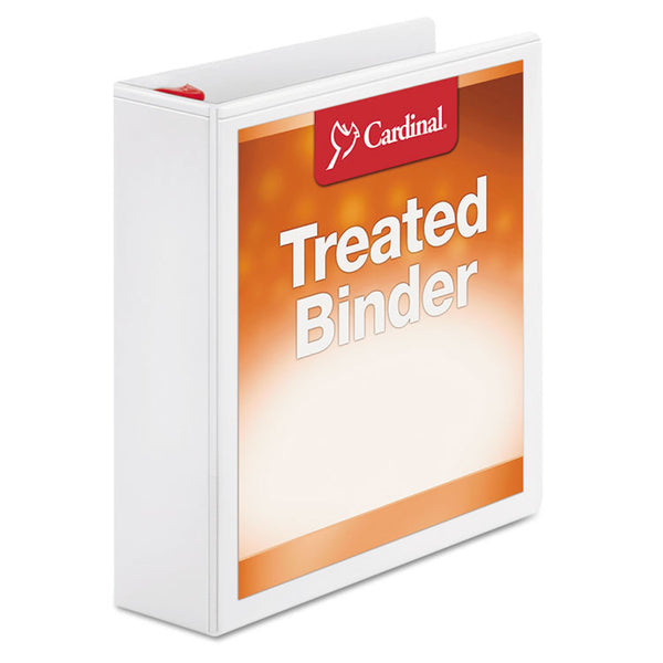 Cardinal® Treated ClearVue Locking Slant-D Ring Binder, 3 Rings, 2" Capacity, 11 x 8.5, White (CRD32120) Each