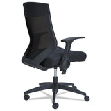 Alera® Alera EB-K Series Synchro Mid-Back Flip-Arm Mesh Chair, Supports Up to 275 lb, 18.5“ to 22.04" Seat Height, Black (ALEEBK4217)