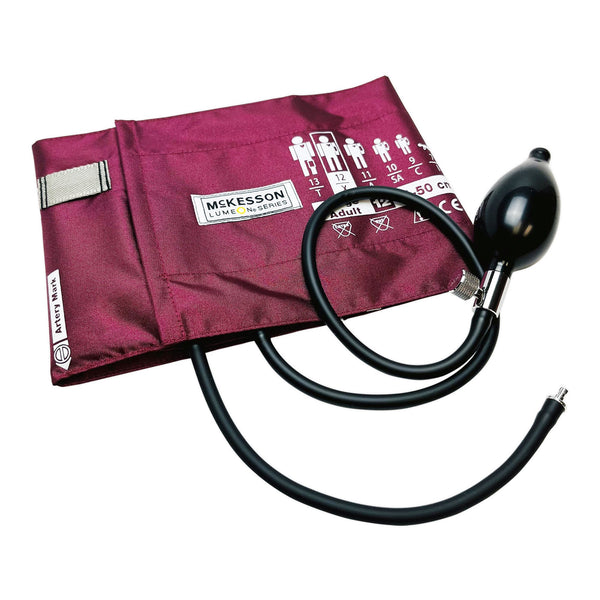 McKesson LUMEON™ Reusable Blood Pressure Cuff and Bulb 34 to 50 cm Arm Nylon Cuff Large Adult Cuff (803207_CS) 15/CS