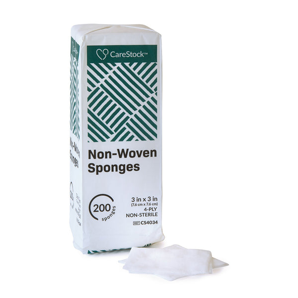 CareStock™ Gauze Sponge 4 X 4 Inch 4-Ply NonSterile 200 per Pack (1242207_CS) 4000/CS