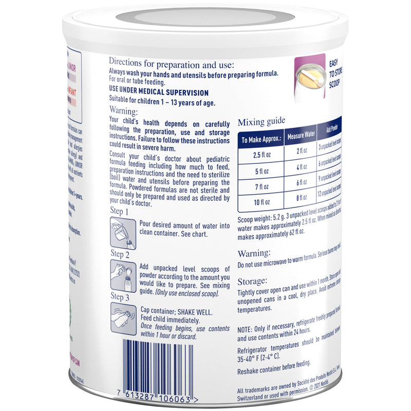 Alfamino® Junior Pediatric Oral Supplement Vanilla Flavor 14.1 oz. Can Powder Amino Acid Food Allergies (1192649_EA) 1/EA