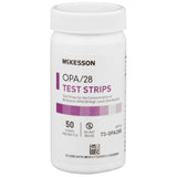 McKesson OPA/28 OPA Concentration Indicator Pad 50 Test Strips Bottle Single Use (852218_BT) 1/BT