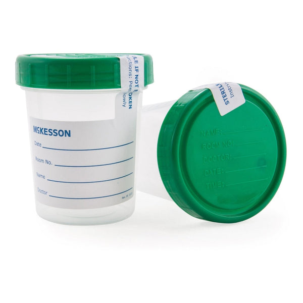 McKesson Specimen Container 120 mL (4 oz.) Screw Cap Sterile Inside Only (870203_CS) 100/CS