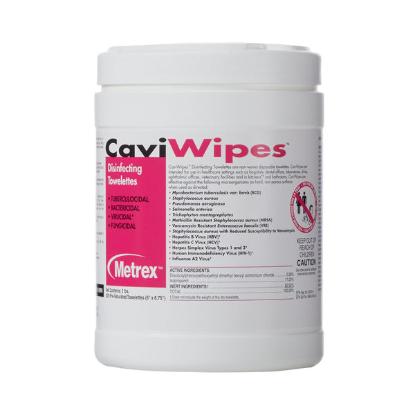 CaviWipes™ Surface Disinfectant Premoistened Alcohol Based Manual Pull Wipe 220 Count Canister Alcohol Scent NonSterile (884611_CS) 12/CS