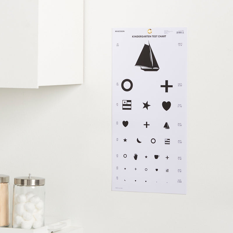 McKesson Preschool Eye Test Chart 20 Foot Distance Acuity Test (1038454_EA) 1/EA