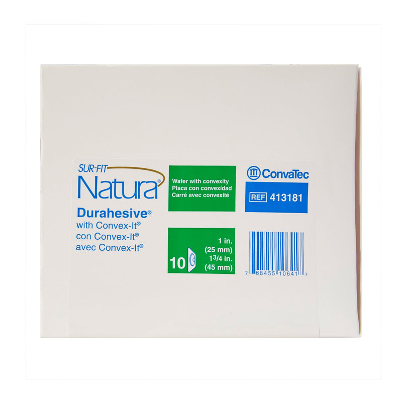 Sur-Fit Natura® Ostomy Barrier Precut, Extended Wear Durahesive® Adhesive 45 mm Flange System Hydrocolloid 1 Inch Opening 4-1/2 X 4-1/2 Inch (465473_EA) 1/EA