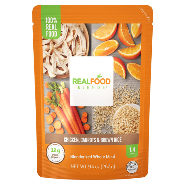 Real Food Blends® Select™ Tube Feeding Formula Chicken / Zucchini / Potatoes Puree 9.4 oz. Pouch (1258416_CS) 12/CS