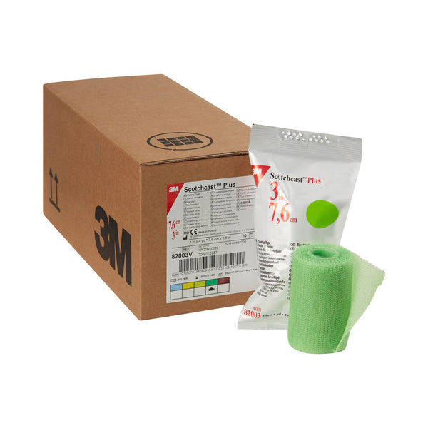 3M™ Scotchcast™ Plus Cast Tape 3 Inch X 12 Foot Fiberglass / Resin Bright Green (199242_BX) 10/BX