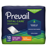 Prevail® Total Care™ Disposable Underpad 30 X 30 Inch Super Absorbent Core Heavy Absorbency (1227005_PK) 10/PK