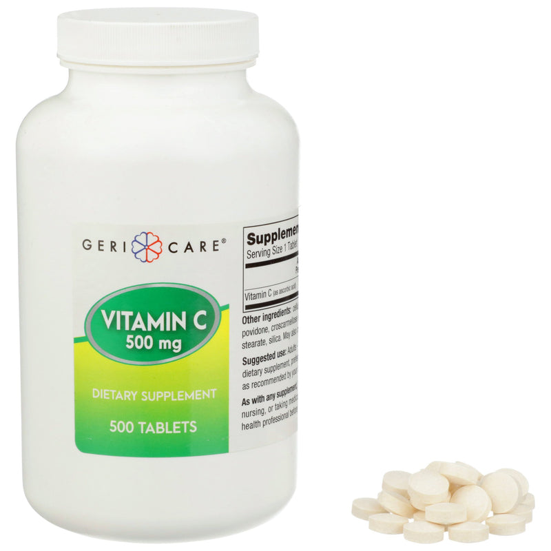 Geri-Care® Vitamin C Supplement Ascorbic Acid 500 mg Strength Tablet 500 per Bottle (689197_BT) 1/BT
