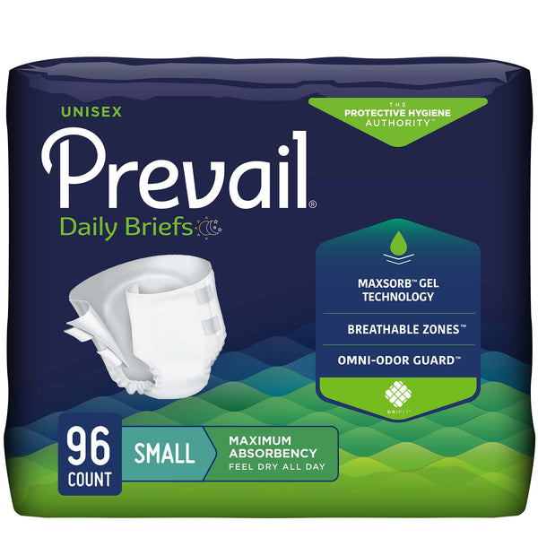 Prevail® Daily Unisex Adult Incontinence Brief Small Disposable Heavy Absorbency (677288_CS) 6/CS
