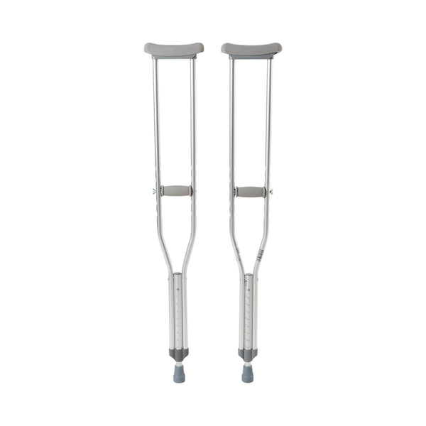 McKesson Underarm Crutches Adult 5 Foot 2 Inch to 5 Foot 10 Inch User Height Aluminum Frame 350 lbs. Weight Capacity (1065294_PR) 2/PR
