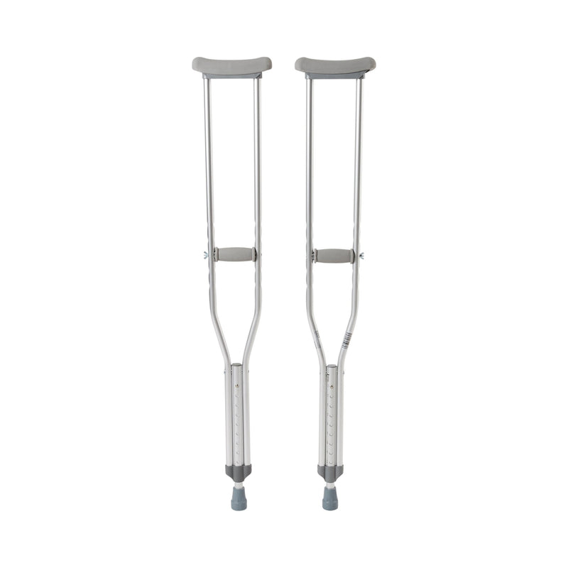 McKesson Underarm Crutches Adult 5 Foot 2 Inch to 5 Foot 10 Inch User Height Aluminum Frame 350 lbs. Weight Capacity (1065294_CS) 16/CS