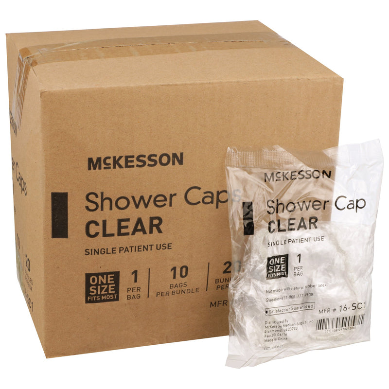 McKesson Shower Cap One Size Fits Most Clear (477081_BX) 200/BX