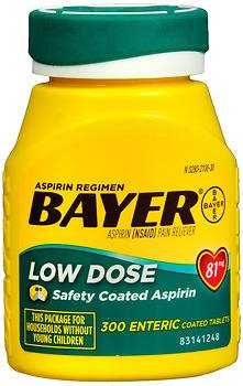 Bayer® Pain Relief 81 mg Strength Aspirin Tablet 300 per Bottle (1060923_BT) 1/BT