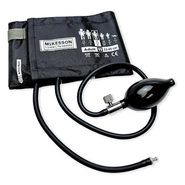 McKesson LUMEON™ Reusable Blood Pressure Cuff and Bulb 23 to 40 cm Arm Nylon Cuff Adult Cuff (803206_BX) 1/BX