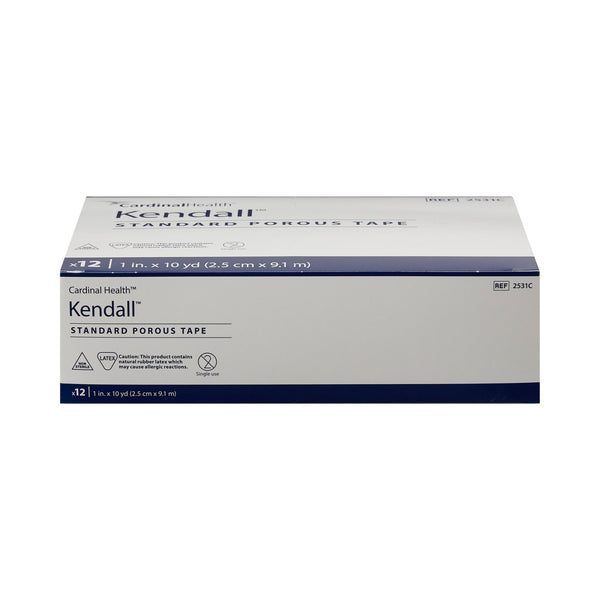 Kendall™ Standard Porous Medical Tape White 1 Inch X 10 Yard Cloth NonSterile (742655_BX) 12/BX