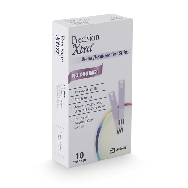 Precision Xtra® Blood Glucose and Ketone Test Strips 10 Strips per Pack (647191_BX) 10/BX