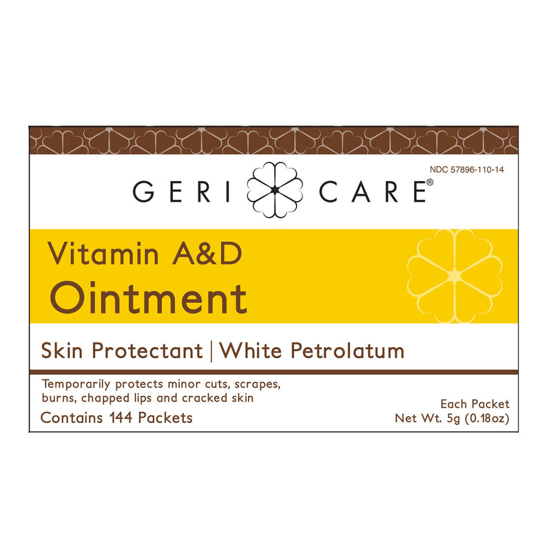 Geri-Care® A & D Ointment 5 Gram Individual Packet Unscented Ointment (1220889_CS) 864/CS