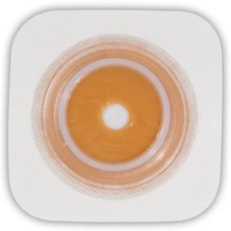 Sur-Fit Natura® Ostomy Barrier Trim to Fit, Standard Wear Stomahesive® Adhesive 38 mm Flange Sur-Fit® Natura® System Hydrocolloid Up to 7/8 Inch Opening 4 X 4 Inch (325405_BX) 10/BX