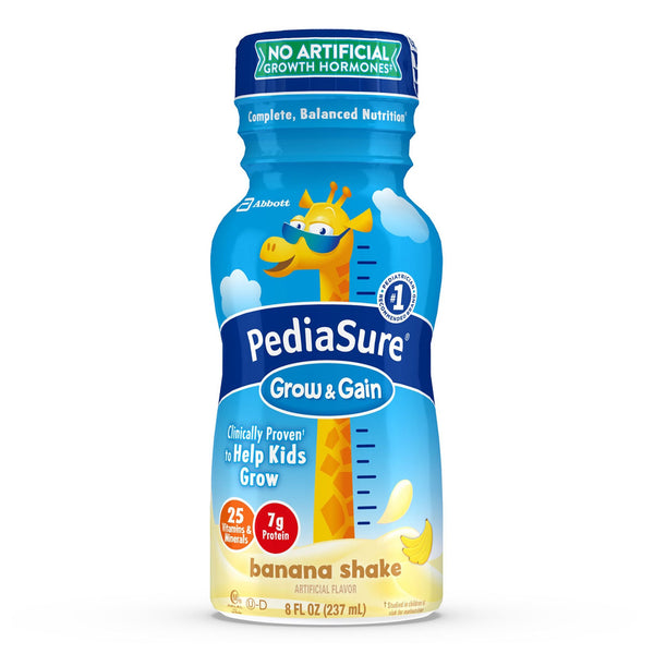 PediaSure® Grow & Gain Shake Pediatric Oral Supplement Banana Flavor 8 oz. Bottle Liquid Calories (764399_CS) 24/CS