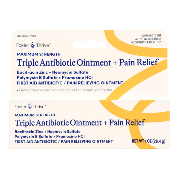 Foster & Thrive™ First Aid Antibiotic with Pain Relief Bacitracin / Neomycin / Polymyxin B / Pramoxine HCl Ointment 1 oz. Tube (1245005_EA) 1/EA