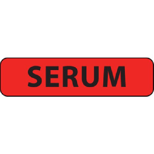 MedVision® Drug Label Syringe Label Serum Red 5/16 X 1-1/4 Inch (925098_EA) 1/EA