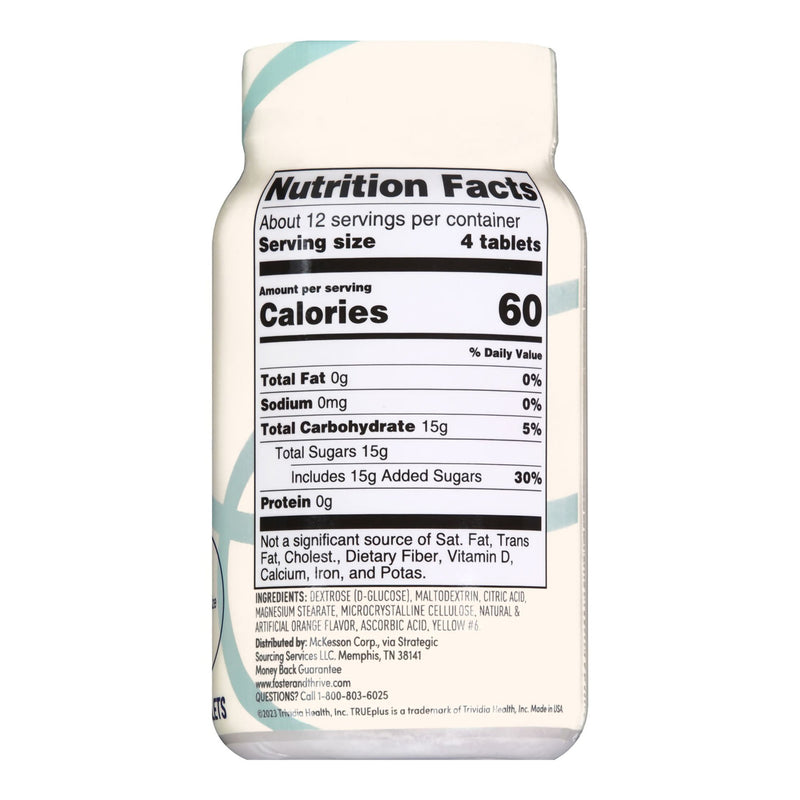 Foster & Thrive™ Glucose Supplement 50 per Bottle Chewable Tablet Orange Flavor (1248812_BT) 1/BT