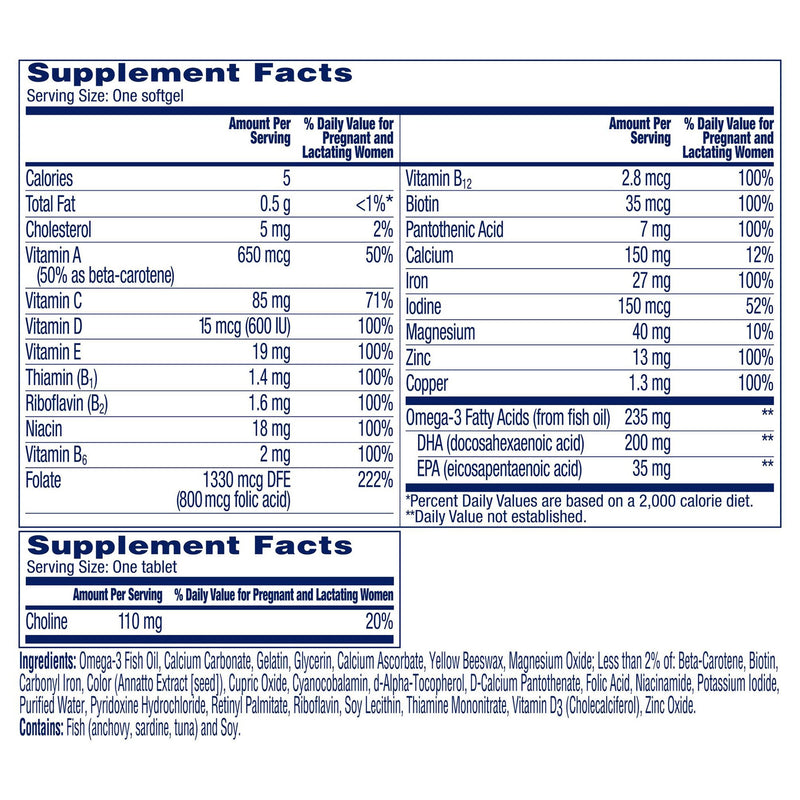 One A Day® Prenatal Vitamin Supplement Softgel 60 per Bottle (1229943_BT) 1/BT