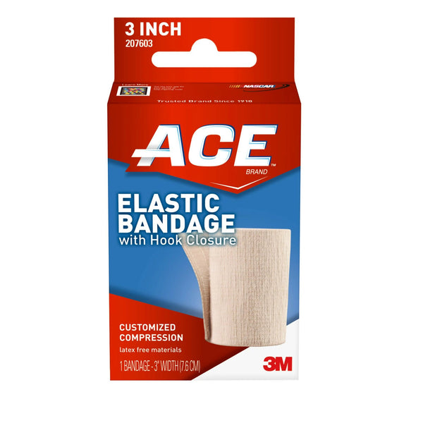 3M™ ACE™ Elastic Bandage 3 Inch Width Single Hook and Loop Closure Tan NonSterile Standard Compression (500544_EA) 1/EA