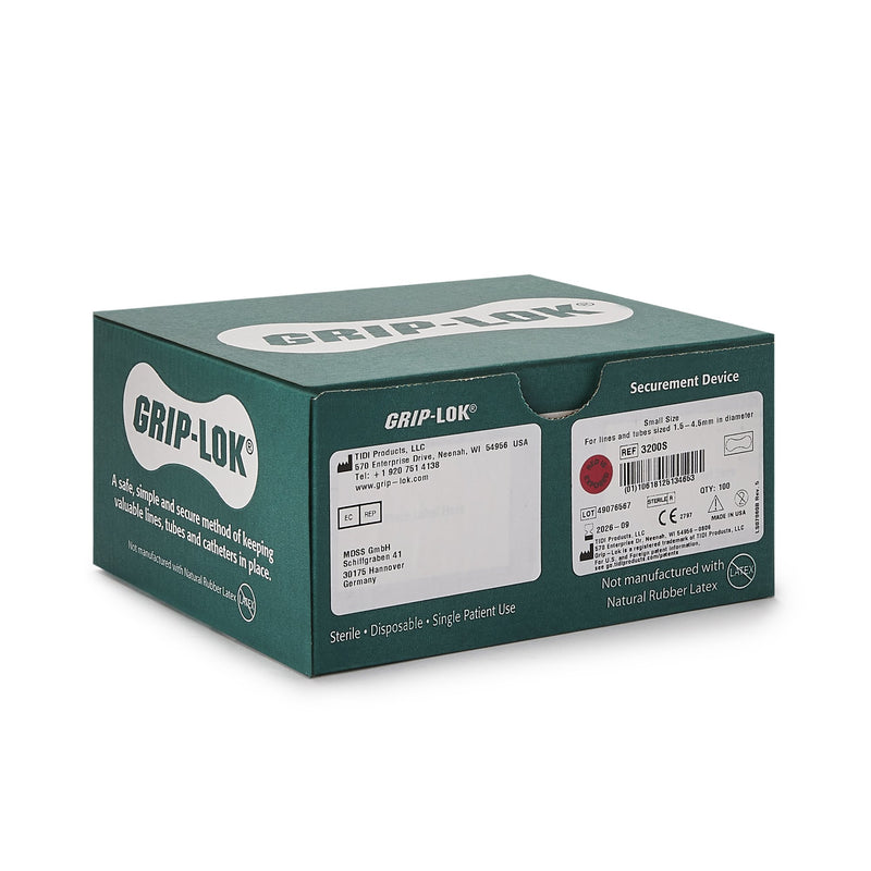 Grip-Lok® Foley Catheter / Line Securement Device Small, 3 Inch Length, Sterile (1003991_BX) 100/BX