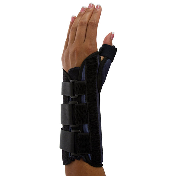 Premier® Wrist Brace with Thumb Spica Aluminium / Foam / Nylon / Plastic / Polyester Left Hand Black Large (442318_EA) 1/EA