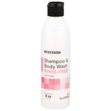 McKesson Rinse-Free Shampoo and Body Wash 8 oz. Flip Top Bottle Light Floral Scent (877023_CS) 48/CS
