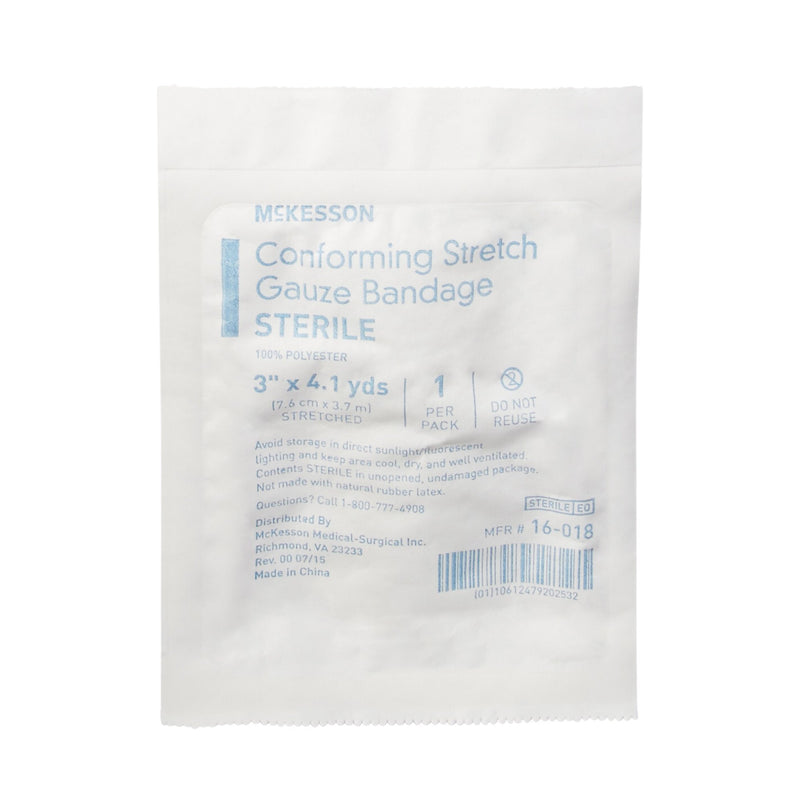 McKesson Conforming Bandage 3 Inch X 4-1/10 Yard Sterile 1 per Pack (999364_CS) 96/CS