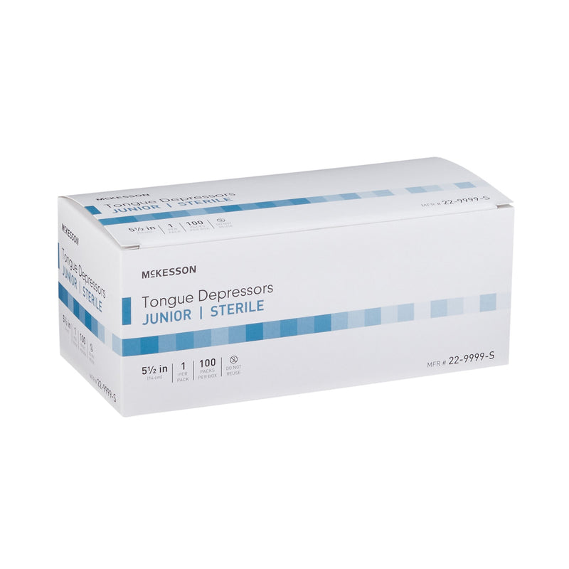 McKesson Tongue Depressor 5-1/2 Inch Length Wood Junior (854424_BX) 100/BX