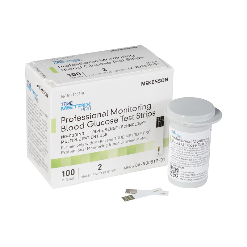 McKesson TRUE METRIX® PRO Blood Glucose Test Strips 100 Strips per Pack (960297_BX) 100/BX