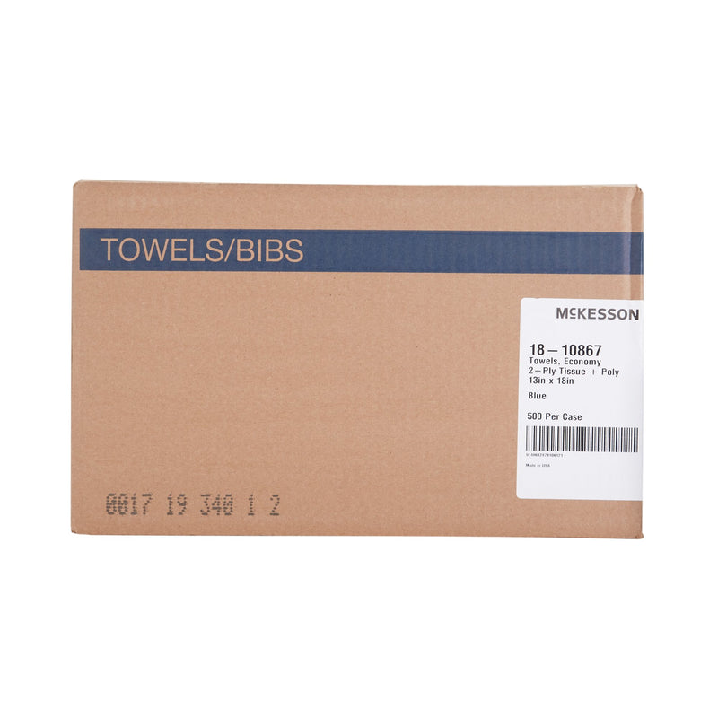 McKesson Procedure Towel 13 W X 18 L Inch Blue NonSterile (201068_CS) 500/CS